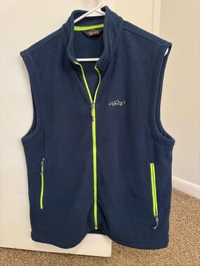 Orvis Trout Bum Vest Fleece Blue Green Full Zip Medium